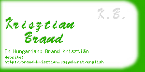 krisztian brand business card